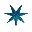 Stjärna Velours 45cm Blå