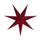 Stjärna Velours 75cm Röd